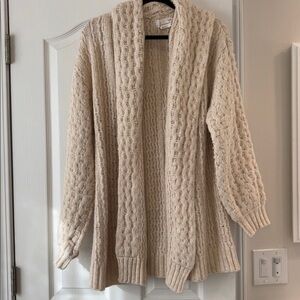 Anthropologie Beige Cardigan Sweater